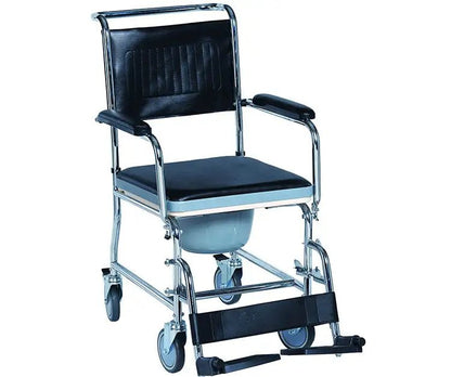 Steel/Chrome Wheeled Commode - CH1075 | Ezee Life - Factory Direct Medical
