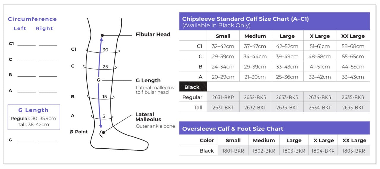 Sigvaris Chipsleeve Standard Calf & Foot Sigvaris