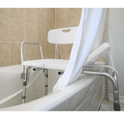 Transfer Bath Bench with Curtain Control — MOBB Home Health Care, alternate angle