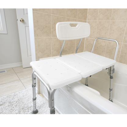 Transfer Bath Bench with Curtain Control — MOBB Home Health Care, side profile