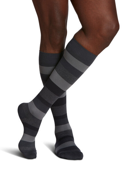 Sigvaris 830 Microfiber Pattern Compression Socks 20-30 mmHg Calf High for Men Closed Toe