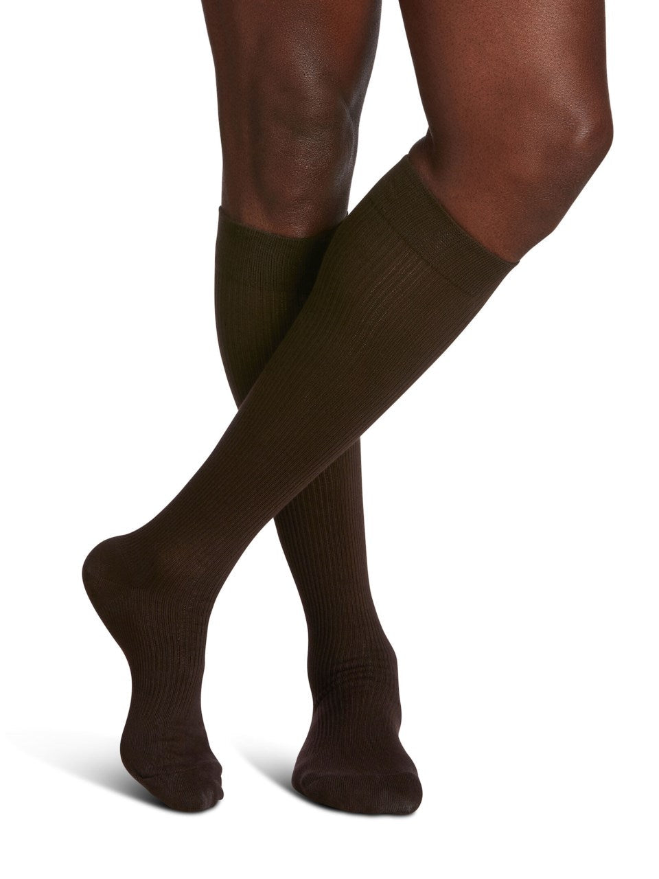 Sigvaris 180 Casual Cotton Compression Socks 15-20 mmHg Calf High For Men Closed Toe