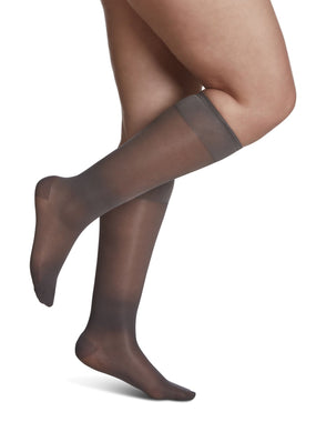 Sigvaris 120 Sheer Fashion Compression Socks 15-20 mmHg Calf High For Women Closed Toe