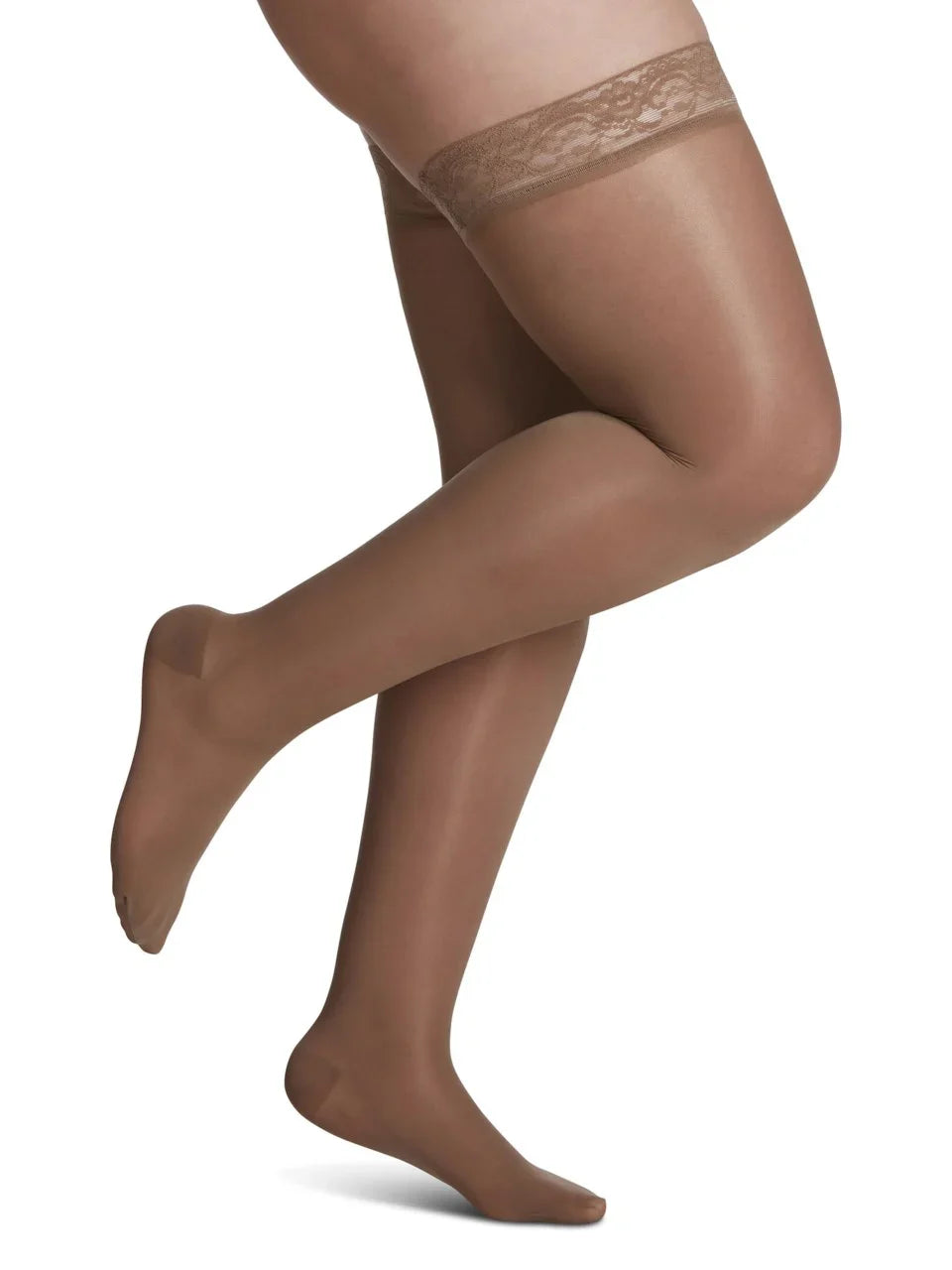 Sigvaris 120 Sheer Fashion Compression Socks 15-20 mmHg Thigh High For Women Closed Toe