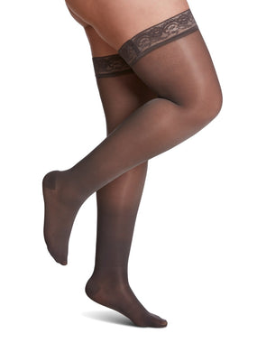 Sigvaris 120 Sheer Fashion Compression Socks 15-20 mmHg Thigh High For Women Closed Toe