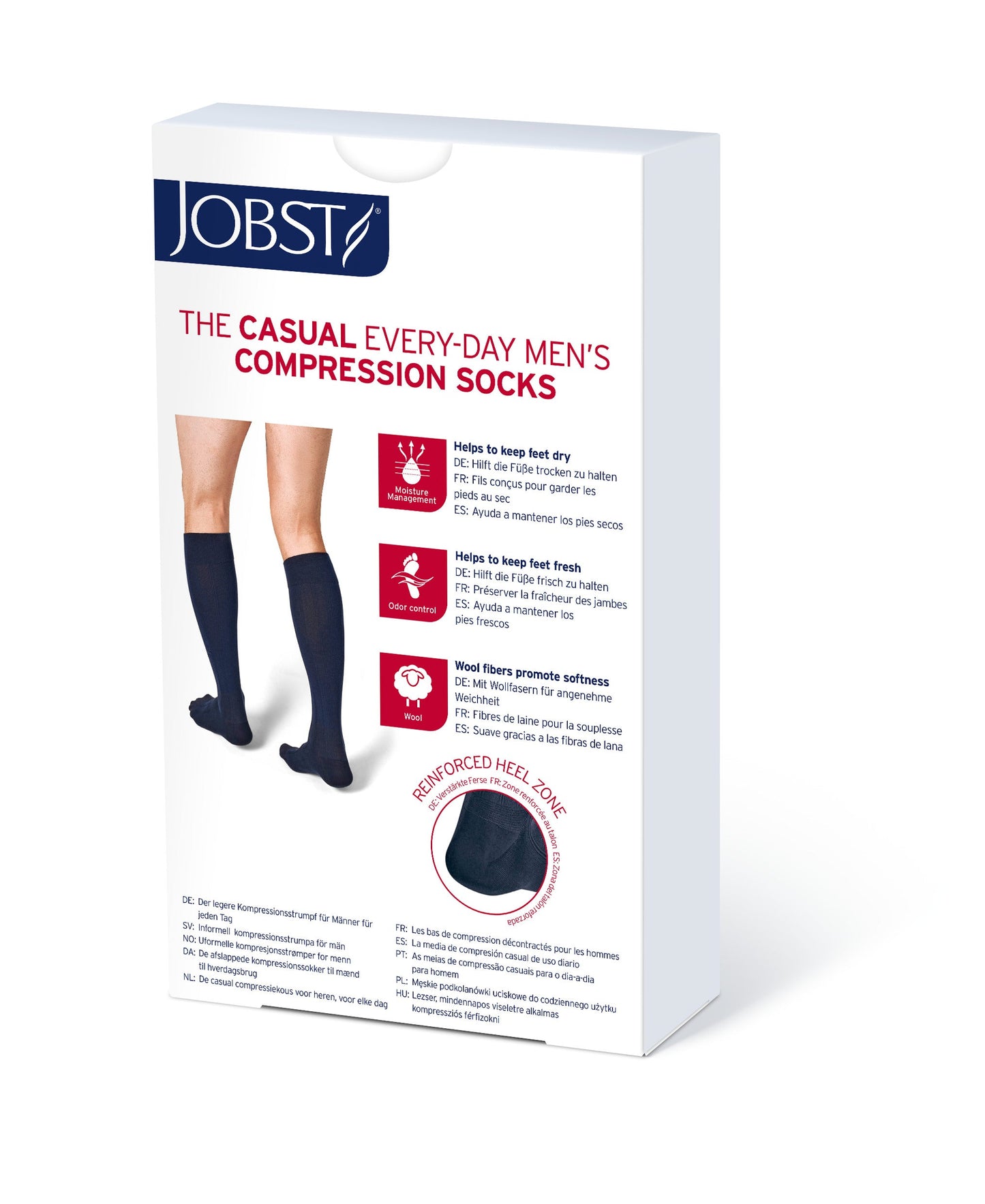 JOBST forMen Casual Knee 15-20 mmHg Closed Toe