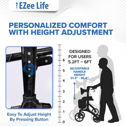 "X" Frame Rollator - CH3011 | Ezee Life - Factory Direct Medical