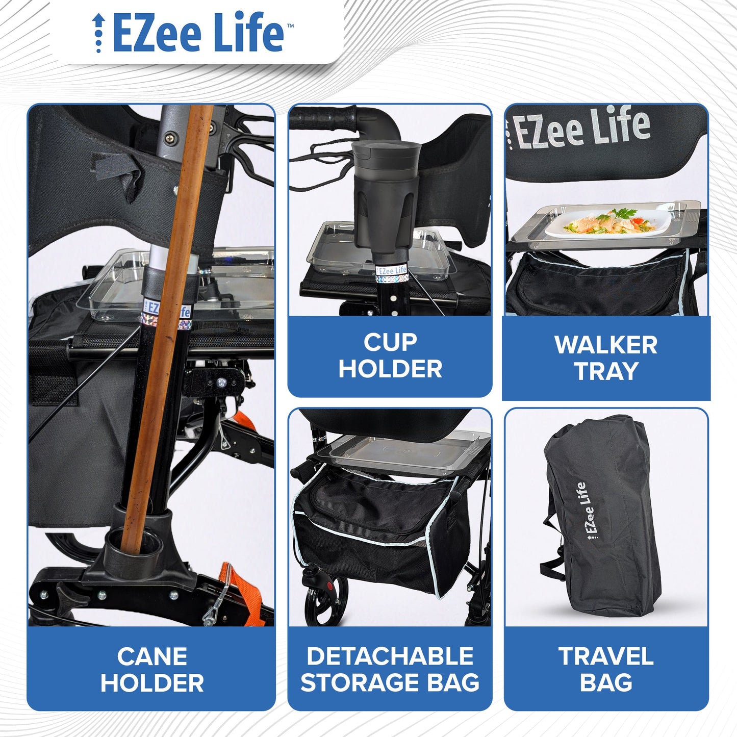 "X" Frame Rollator - CH3011 | Ezee Life - Factory Direct Medical