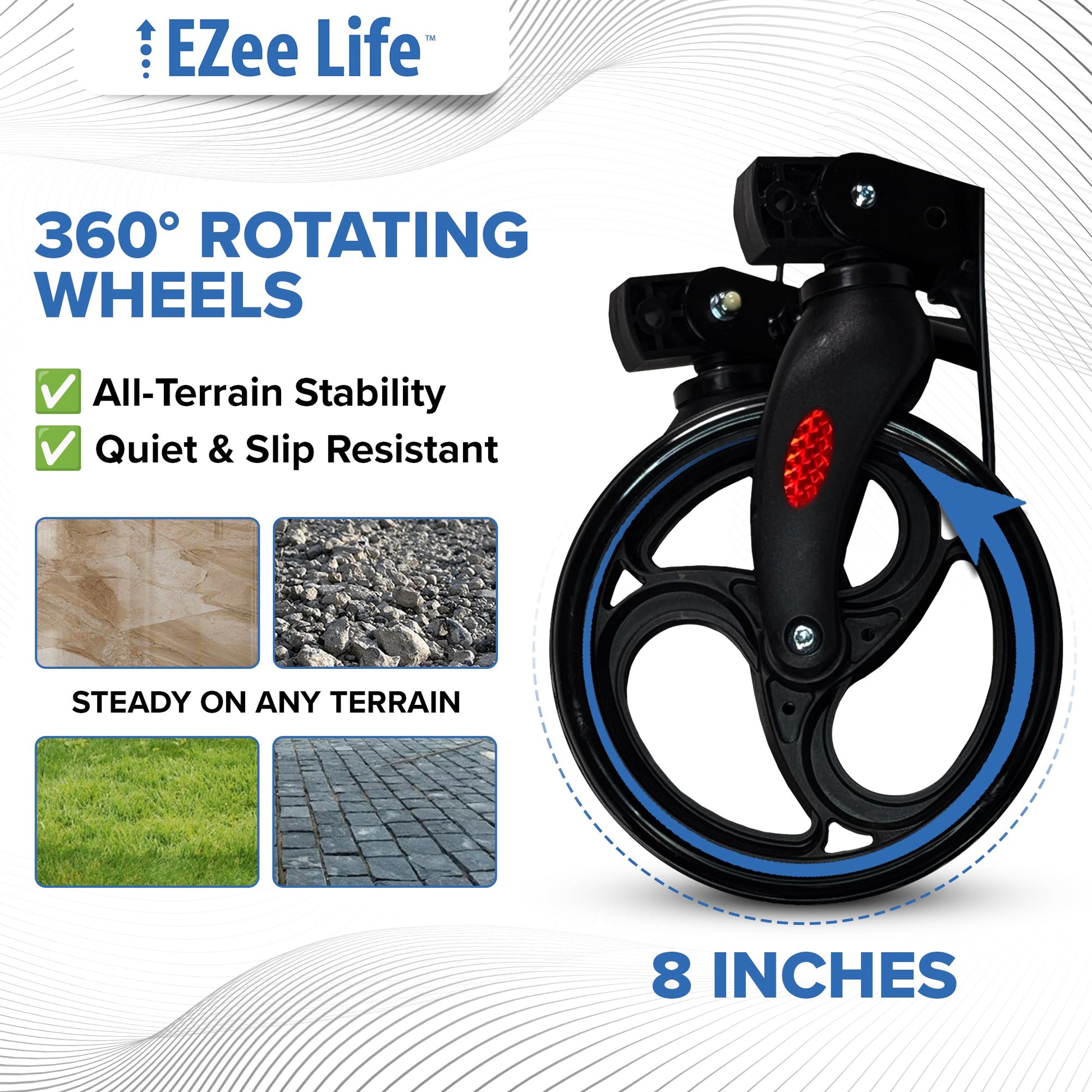 "X" Frame Rollator - CH3011 | Ezee Life - Factory Direct Medical