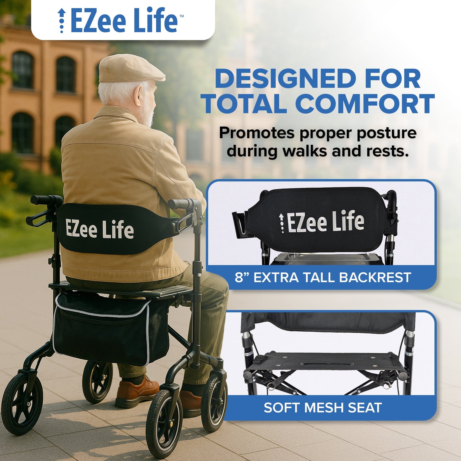 "X" Frame Rollator - CH3011 | Ezee Life - Factory Direct Medical