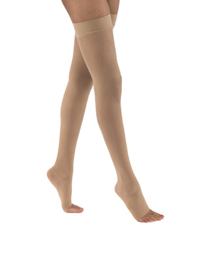 JOBST UltraSheer Compression Stockings 20-30 mmHg Thigh High Lace Band Open Toe Petite