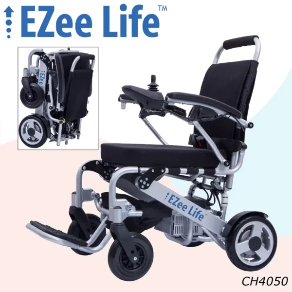 1G Folding Electric Wheelchair w/ 10" Rear Wheels - CH4050
