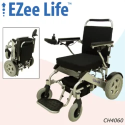 1G HD Folding Electric Wheelchair w/ 12" Rear Wheels - CH4060