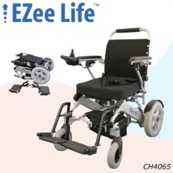 1G Folding Electric Wheelchair w/ Tall Seat Height & 12" Wheels  - CH4065