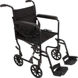 ProBasics Aluminum Transport Wheelchair - Black and Pink