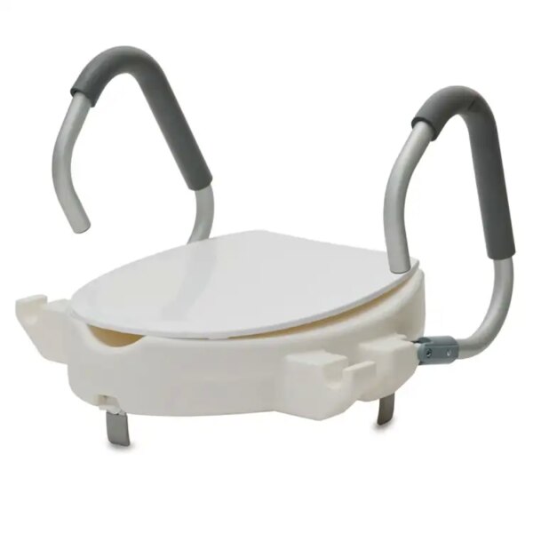 Raised Toilet Seat with Flip Back Arms