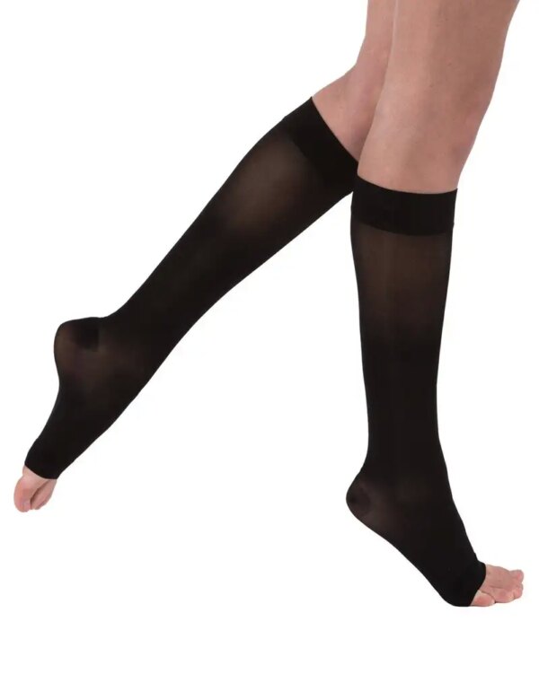 open toe compression stockings