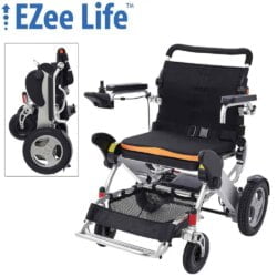 3G Platinum Folding Electric Wheelchair w/ 12" Rear Wheels - CH4085