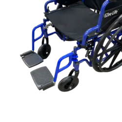 Replacement footrest for wheelchair - Aluminum in Blue