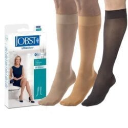 JOBST UltraSheer - Knee High SoftFit Stockings, Closed Toe , Full Calf