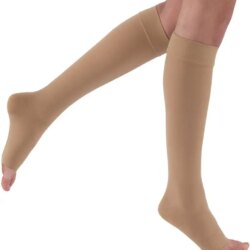 JOBST Opaque - Calf High Knee High Stockings, Open Toe