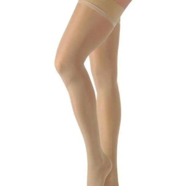 JOBST UltraSheer - Thigh High Lace Band Stockings, Open Toe, Petite,20-30 mmHg