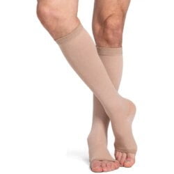 Natural Rubber Calf Length Compression Stockings