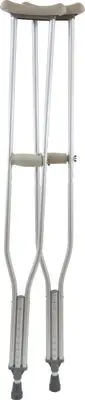 Adjustable aluminum crutches