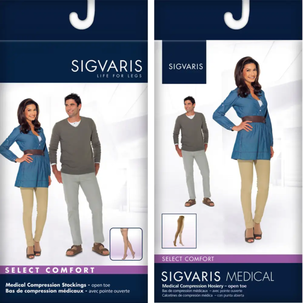Select Comfort Compression Stockings - Unisex - Open Toe