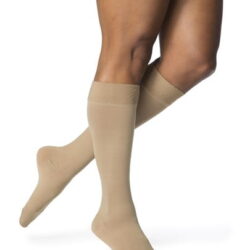 Women's Essential Opaque 860 Calf High Plus Compression Socks with Grip Top 20-30mmHg