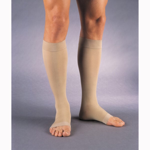 Calf length compression socks
