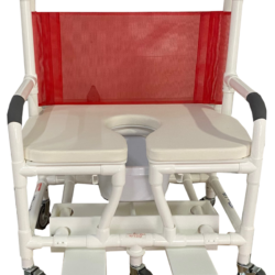Bariatric Soft Seat Shower Commode with Footrest (700 Series)